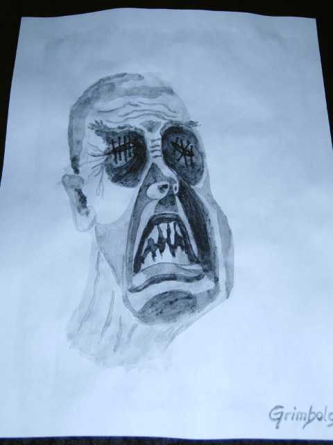 grotesque face01-watercolour