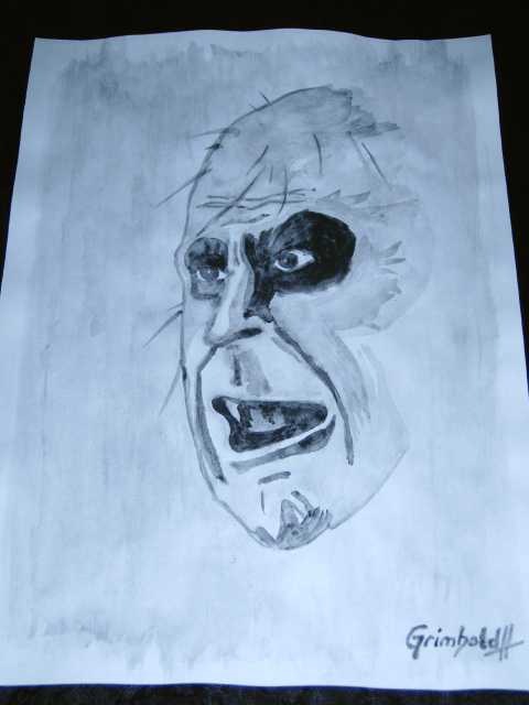 grotesque face02-watercolour