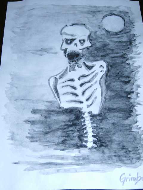 skeletton-aquarell
