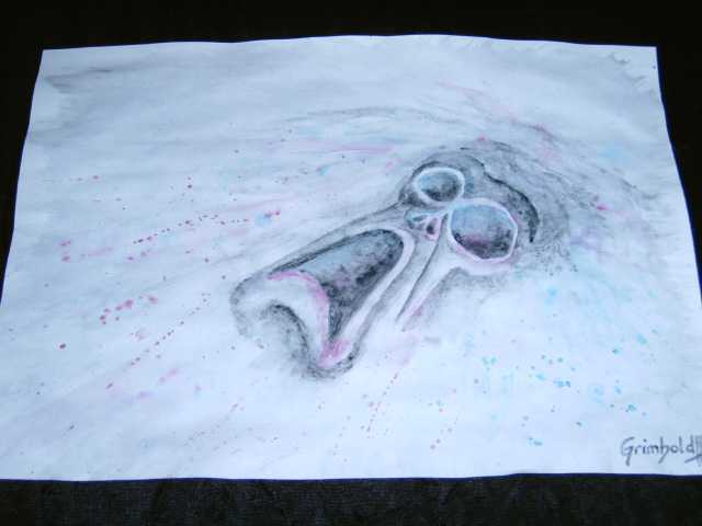 distorted grotesque face03-watercolour
